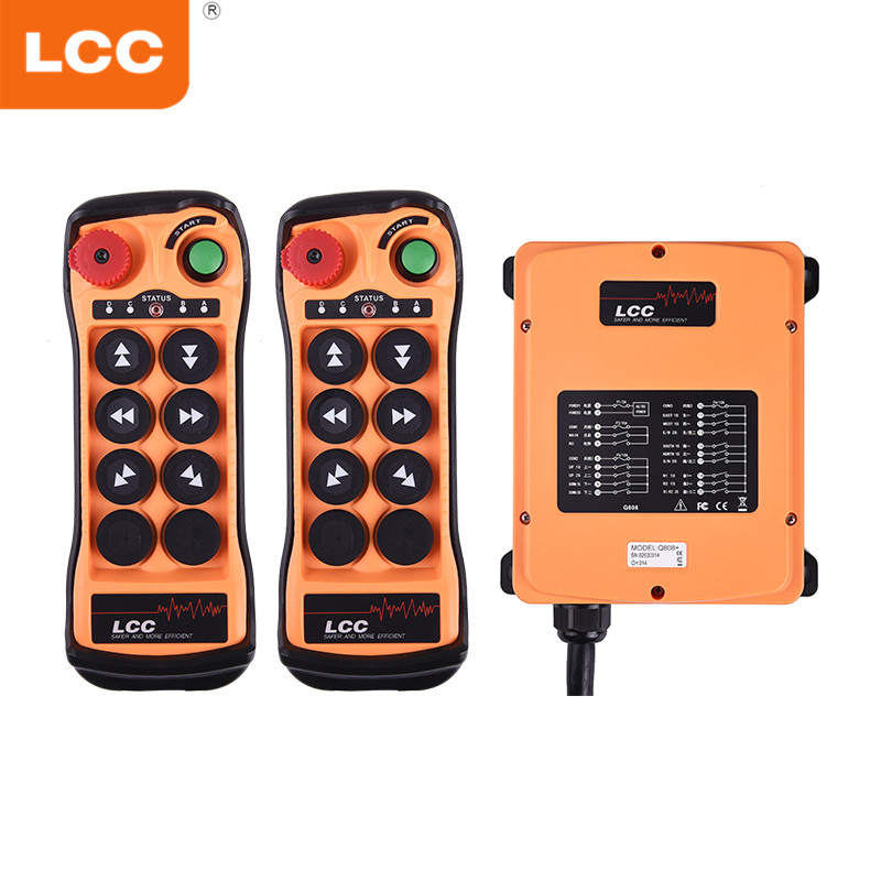 Télécommande sans fil de treuil de câble métallique de radio de grue électrique hydraulique de Q606 6 boutons